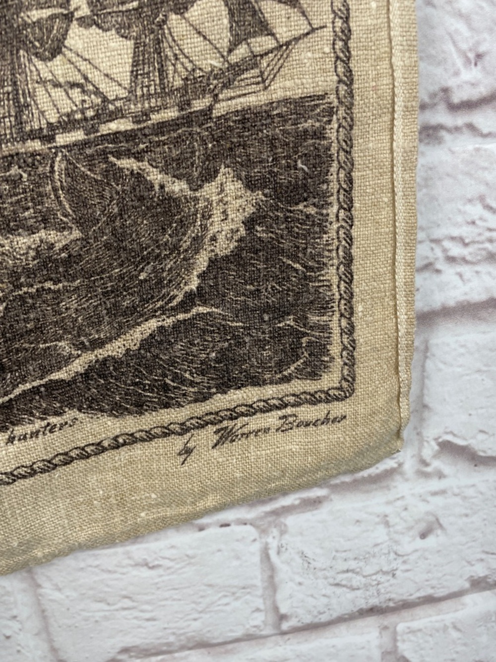 Yankee Whaling Vintage Linen Towel by Warren Boucher - Picture 3 of 6